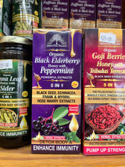 Organic Black Elderberry Honey With Peppermint