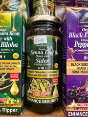 Organic Senna Leaf Honey With Sider-5 IN 1, Pure Natural Honey with Black Seed