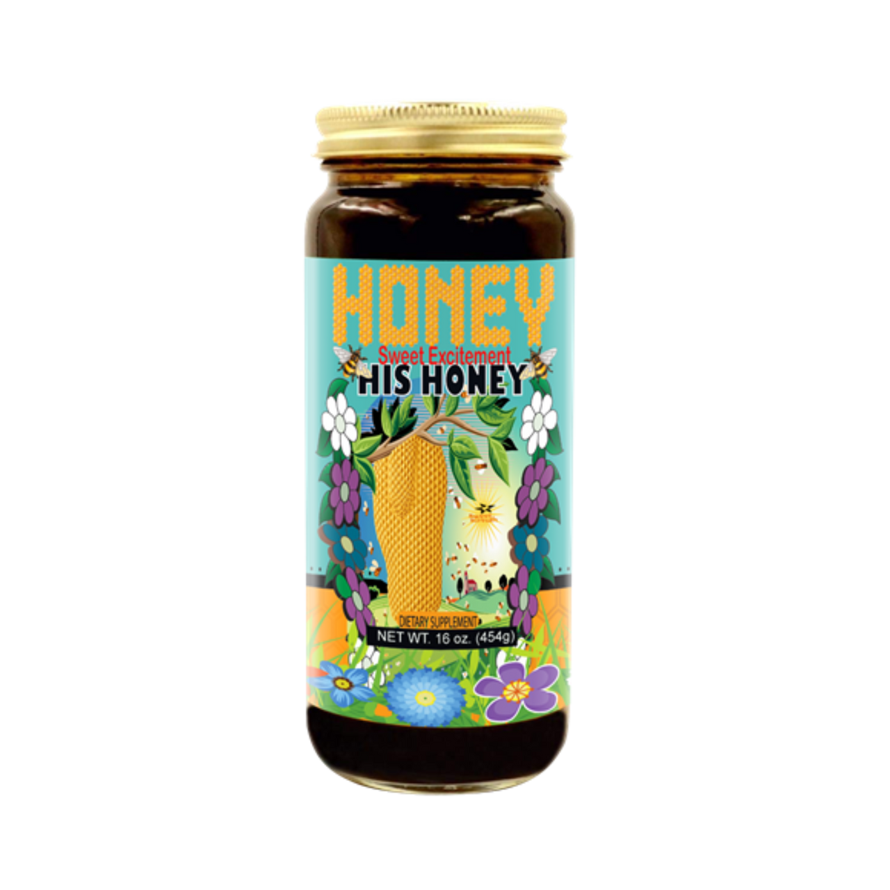 His Honey Natural Herbal Enhancement For Men 16oz, Honey, Herbal