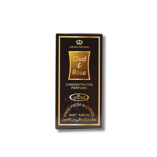Al Rehab Oud & Rose Roll On Perfume 6Pcs x 0.2FL.OZ For Unisex - image 1