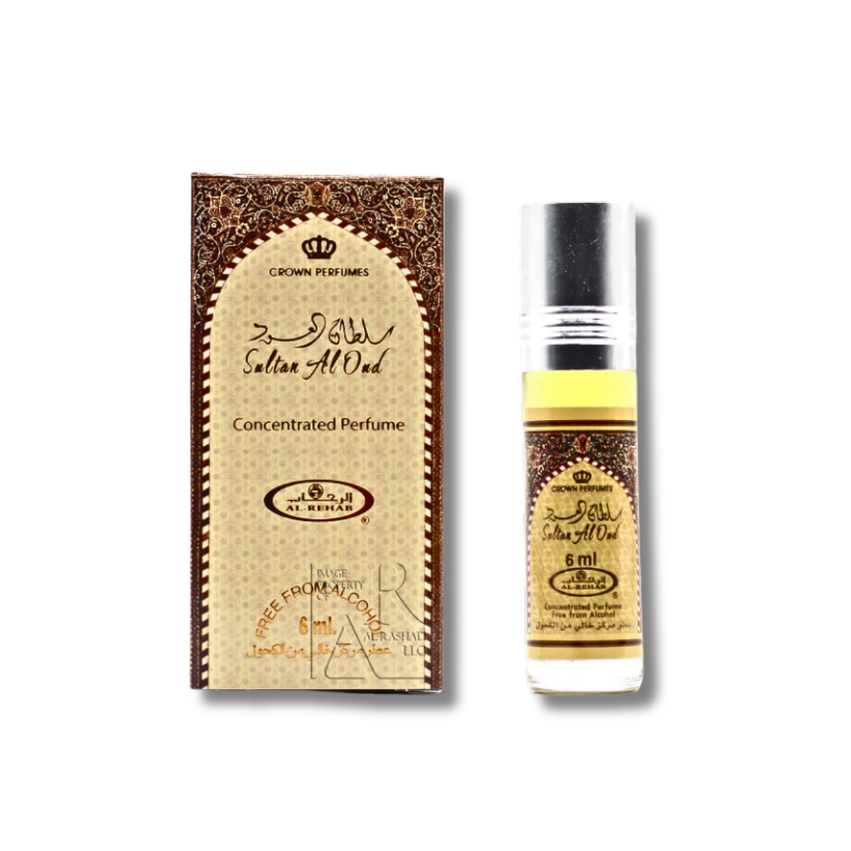 Al Rehab Sultan Al Oud Roll On Perfume 6Pcs x 0.2FL.OZ For Unisex - image 1