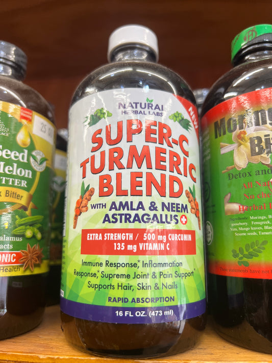 SUPER-C TURMERIC WITH AMLA, NEEM & ASTRAGALUS: (*EXTRA STRENGTH: 500MG CURCUMIN; 135MG VITAMIN C)